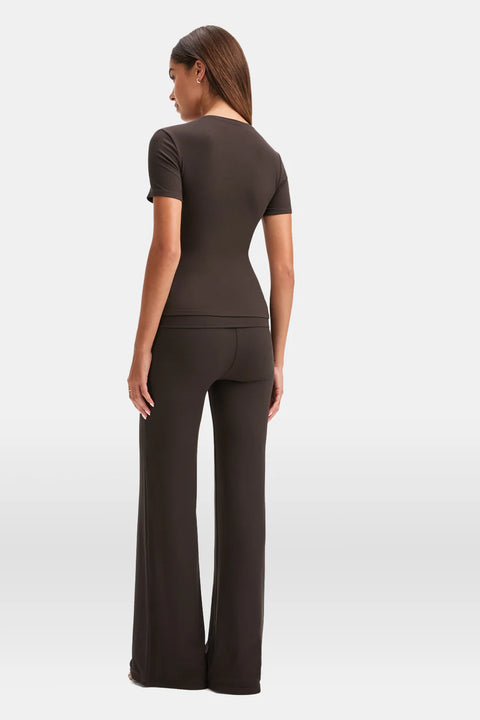 Buttermilk Lounge Short Sleeve T-shirt and Wide Trousers