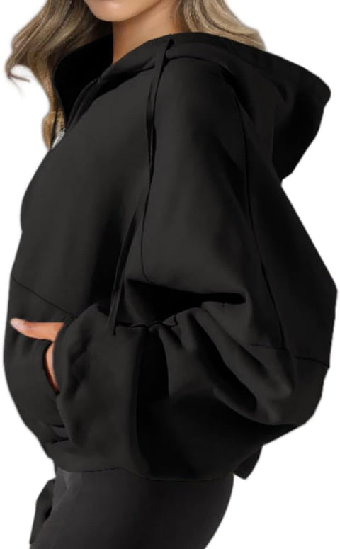 Women's Zip Up Cute Hoodie Oversized Casual Sweatshirt