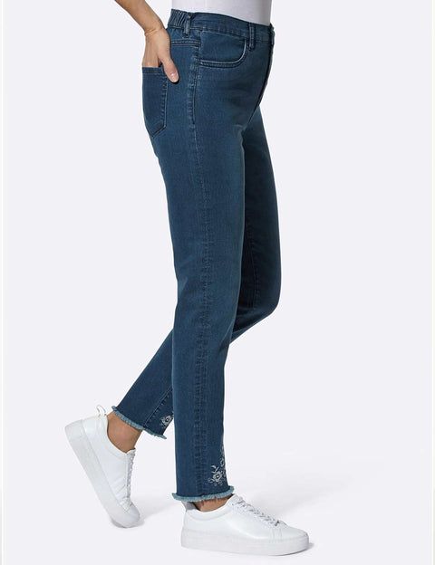 Floral Embroidered Denim FEPKHI01