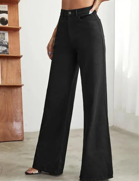 High Waist Wide Leg Fashion Denim HWKHI01