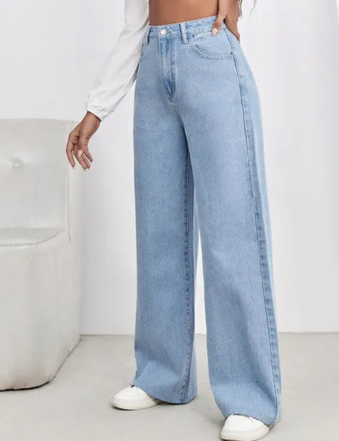 High Waist Wide Leg Fashion Denim HWKHI01