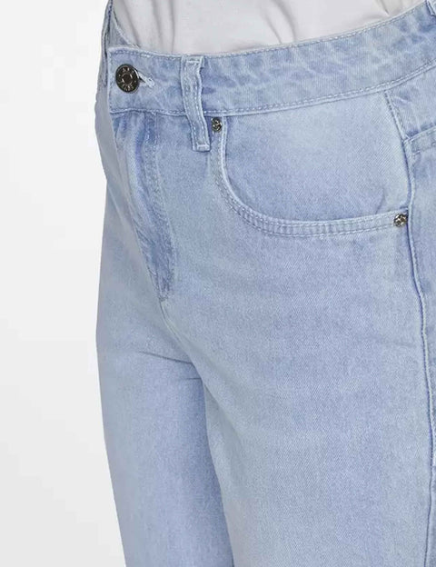 Women Boyfriend High Rise Light Blue Jeans