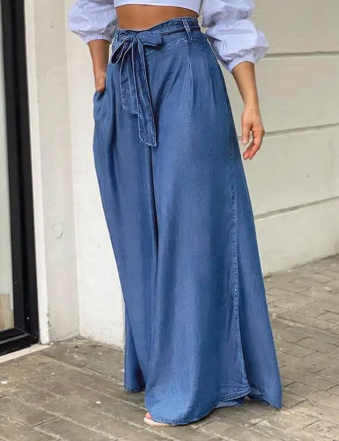 Women Jeans Denim Pants Wide-leg Oversize