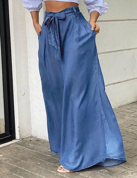 Women Jeans Denim Pants Wide-leg Oversize